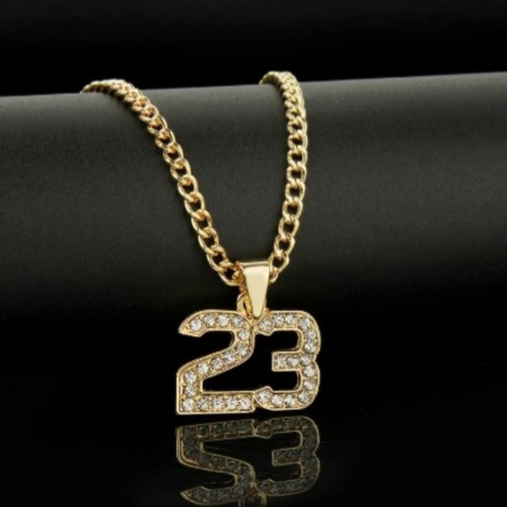 Brand New Iced Out 23 Jordan Pendant - Picture 1 of 2
